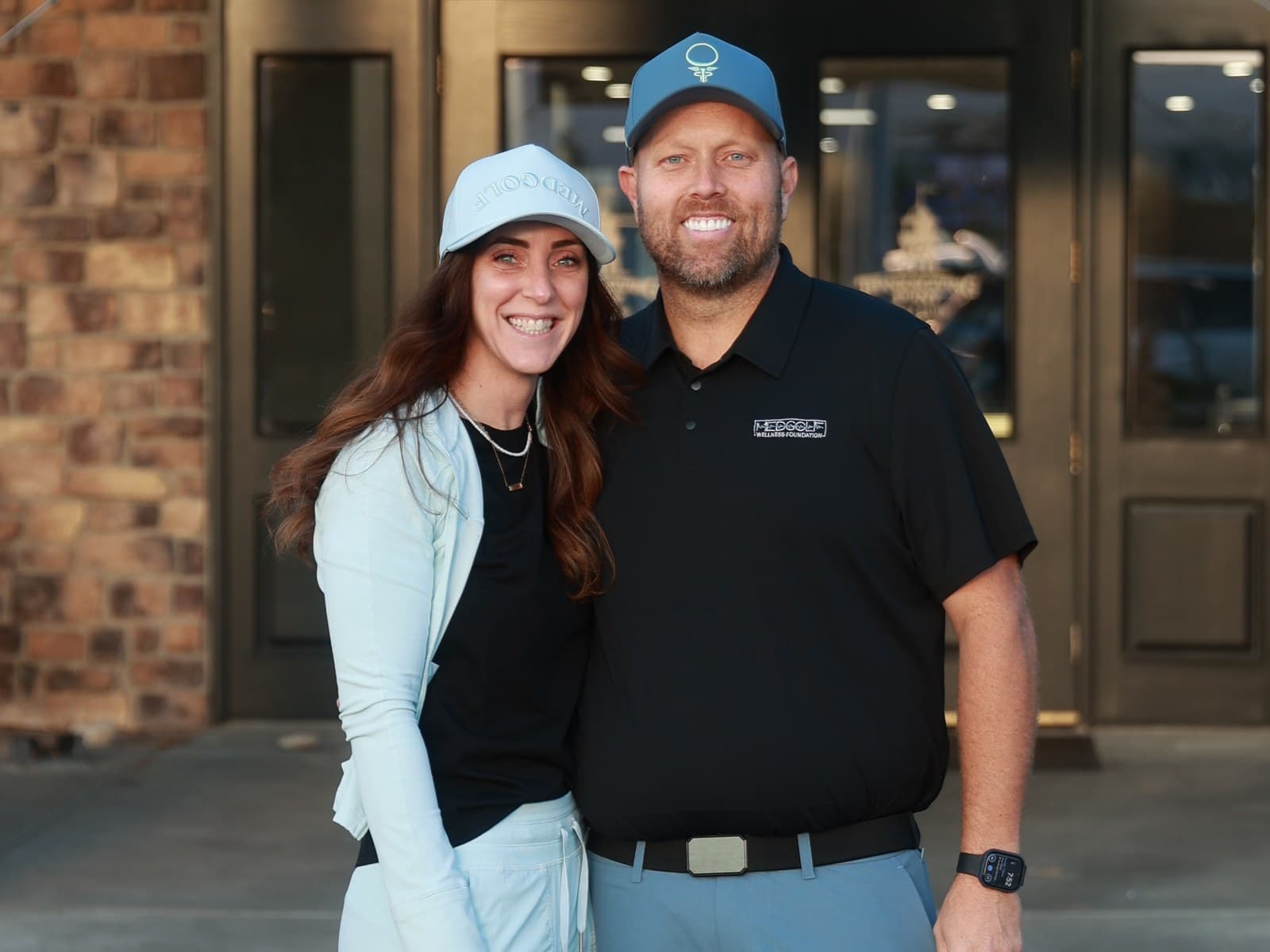 Michael Christensen, D.O. and Ashley Christensen at a Clubs & Scrubs golf event